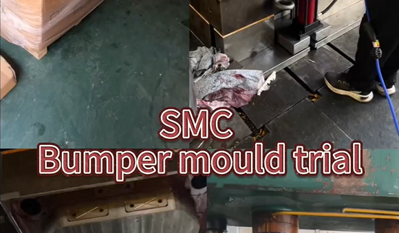SMC Car bumper Mold Trial Run – High-Precision Manufacturing.