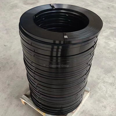 Black painted steel strapping