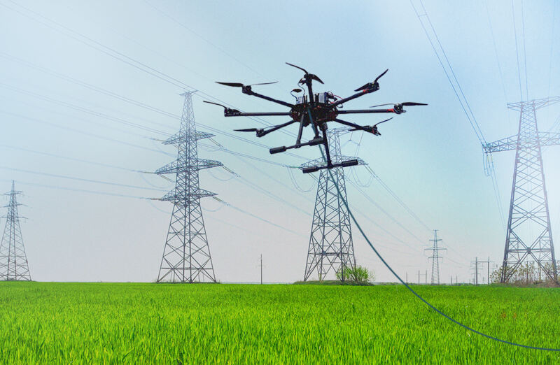 Application of Electrical Pull Line Drone in Electricity Transmission Projects 