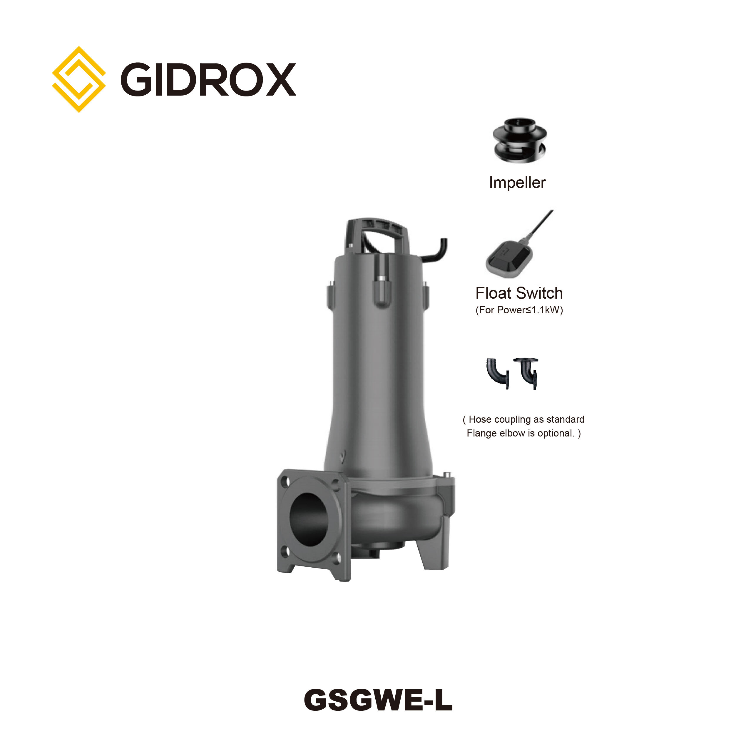 GIDROX SUBMERSIBLE SEWAGE PUMP-GSGWE-L