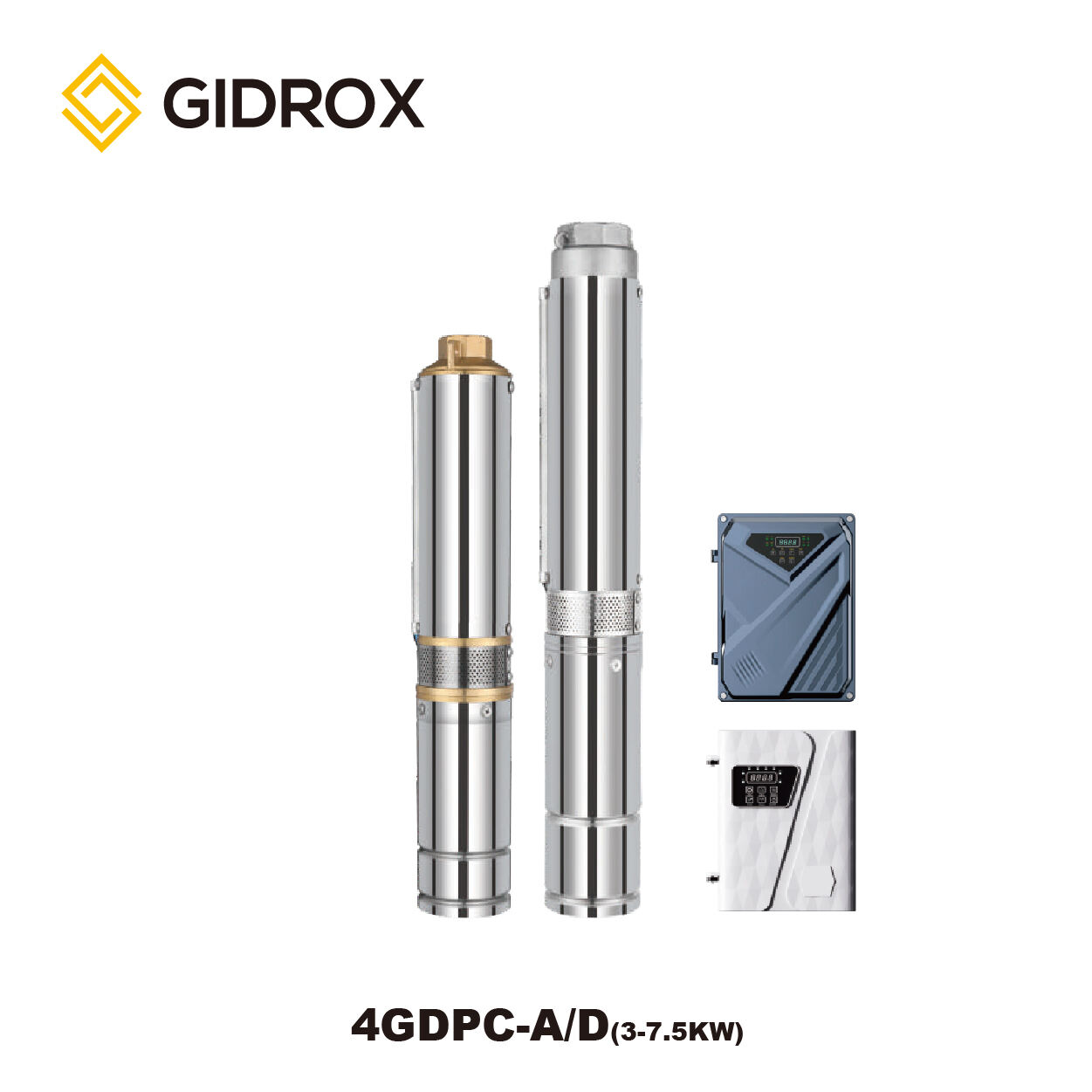 GIDROX 4”AC/DC BRUSHLESS SOLAR PUMP  WITH PLASTIC IMPELLER-4GDPC-A/D(3-7.5KW)