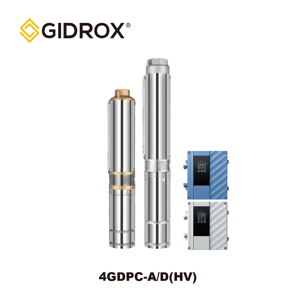 GIDROX 4”AC/DC & VOLTAJE AMPLIO SIN CERDAS BOMBA SOLAR CON IMPELLER DE PLÁSTICO-4GDPC-A/D(HV)