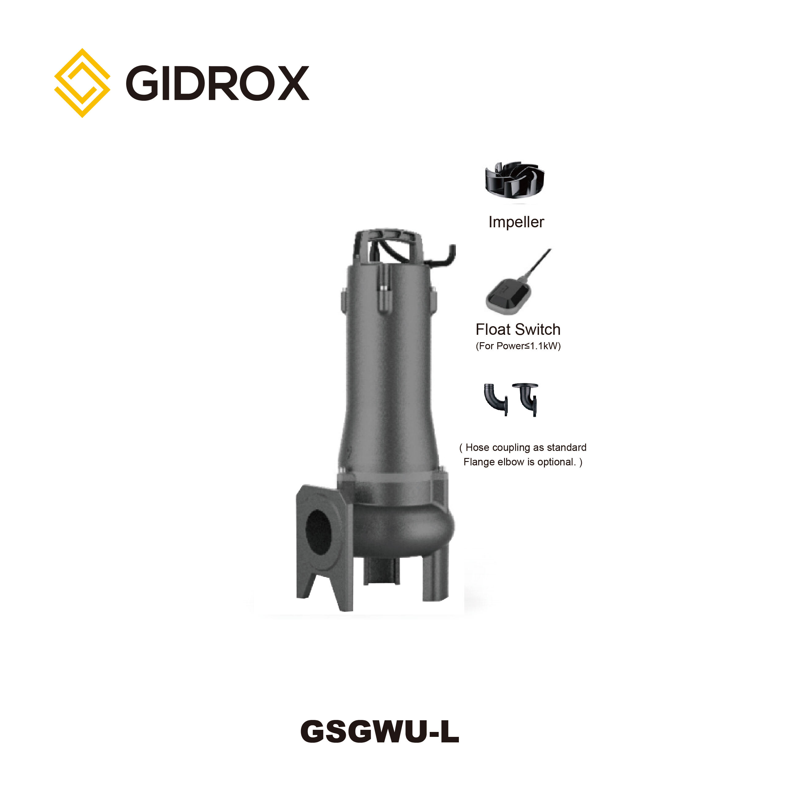 GIDROX SUBMERSIBLE SEWAGE PUMP-GSGWU-L