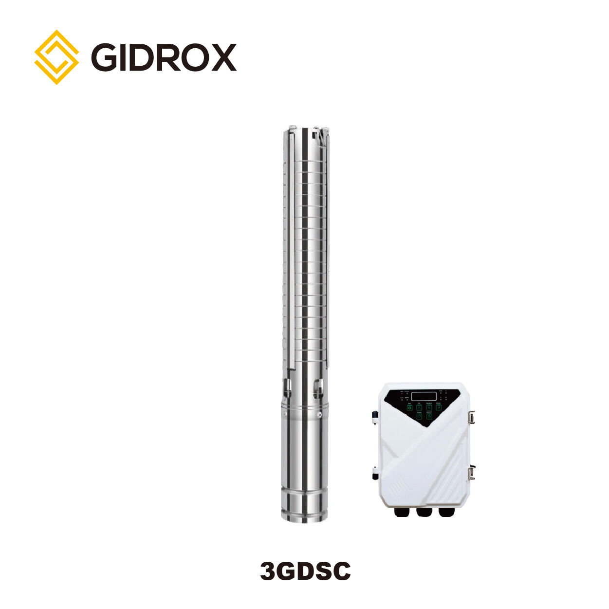 GIDROX 3”DC BRUSHLESS SOLAR PUMP WITH S/S IMPELLER-3GDSC