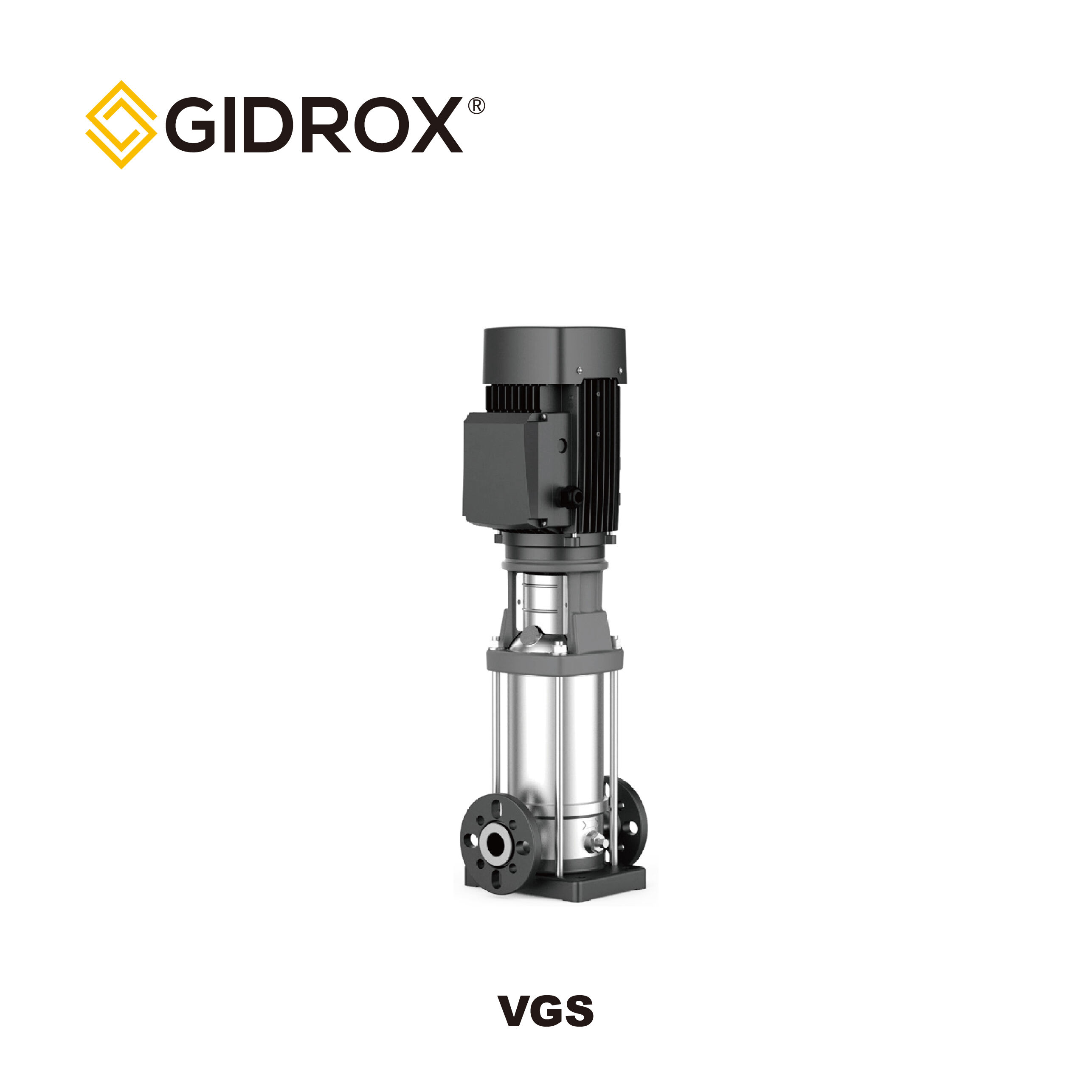 GIDROX RÉSZESÉTLEN ACÉL FÜGGŐLEGES TÖBBSZINTES PUMPA - GVS