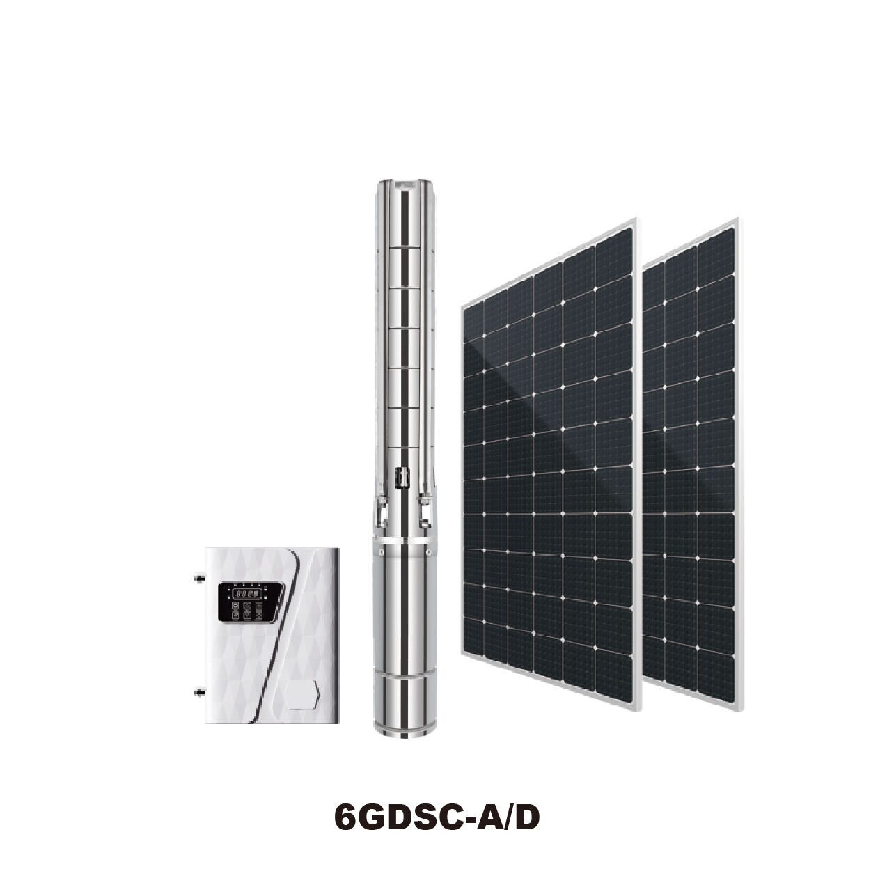 GIDROX 6”AC/DC BEZCZĘSTNIKOWY POMPA SOLARNA Z WYBIJNIKEM Z NERŻU-6GDSC-A/D