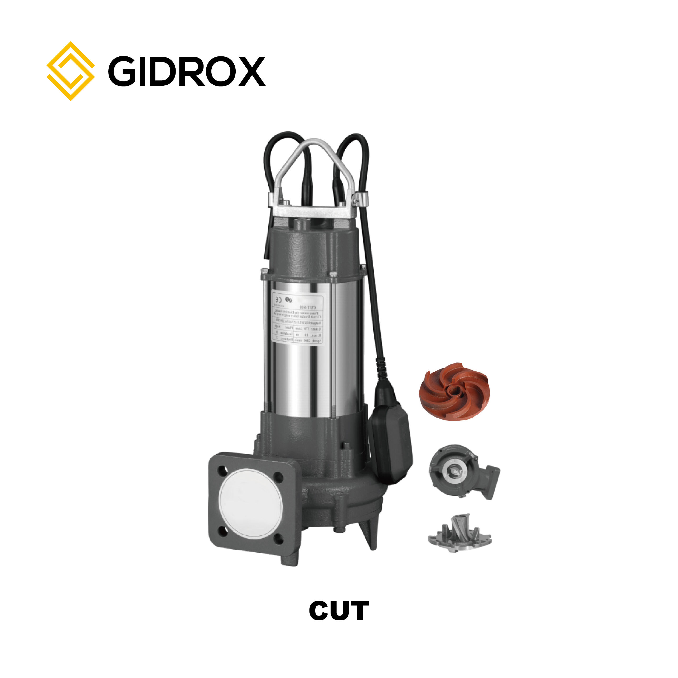 GIDROX SUBMERSIBLE SEWAGE PUMP-CUT