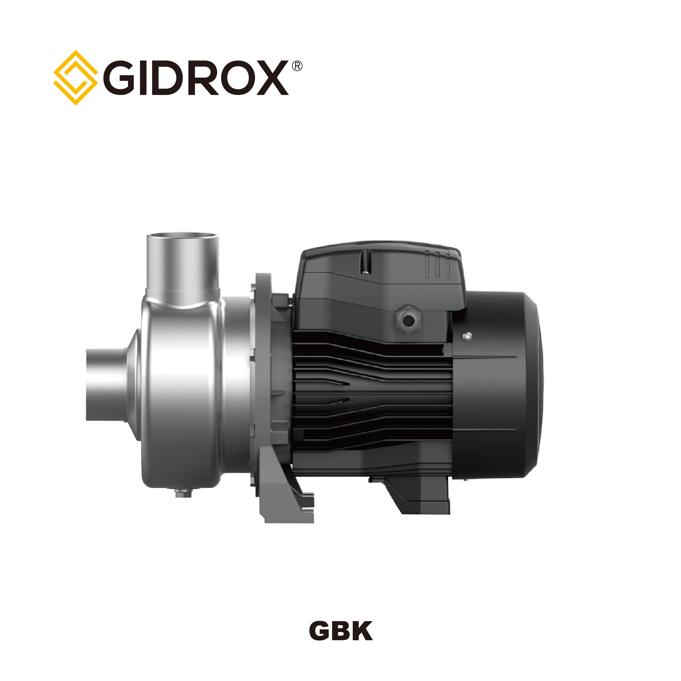 POMPA CENTRIFUGA CON RUOTA SEMIAPERTA IN ACCIAIO INOXIDABILE GIDROX - GBK