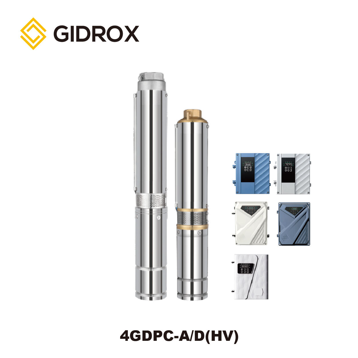 GIDROX 4”AC/DC &WIDE VOLTAGE BRUSHLESS SOLAR PUMP WITH PLASTIC IMPELLER-4GDPC-A/D(HV)