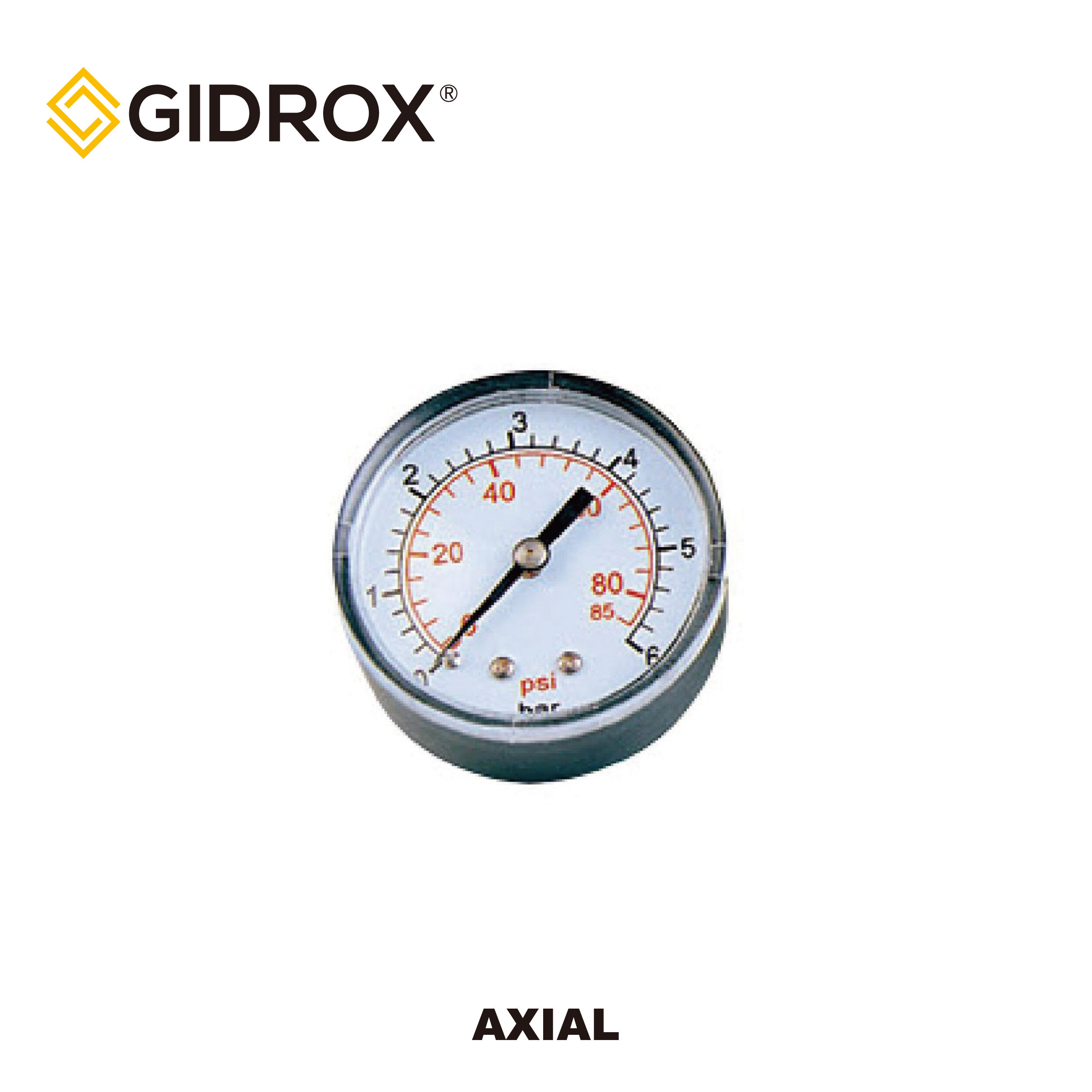 GIDROX MANOMETRO DI PRESSIONE-ASSELLE/RADIALE