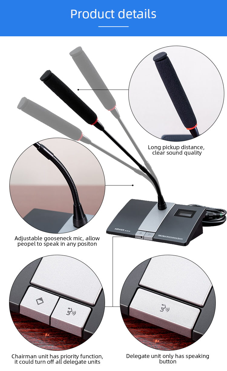  RC-6513C/D Digital Wired Discussing Conference Microphone supplier