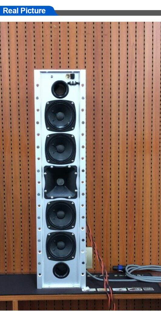 R-EB404 Indoor embedded line array column speaker 4*4″ ferrite speakers 250W@4Ω factory