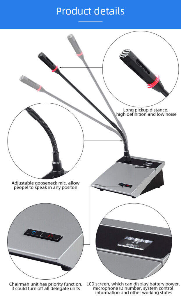 RC-4107C/D Digital Wireless Conference System Microphone details