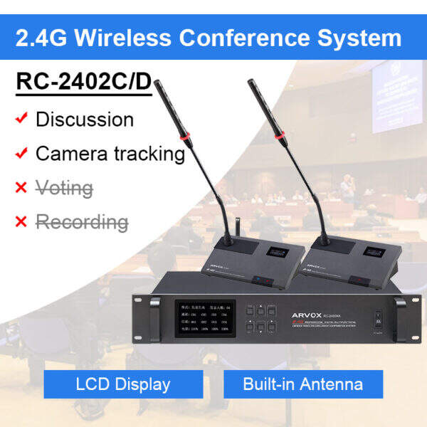 RC-2402C/D 2.4G Wireless Video-Tracking Conference Microphone