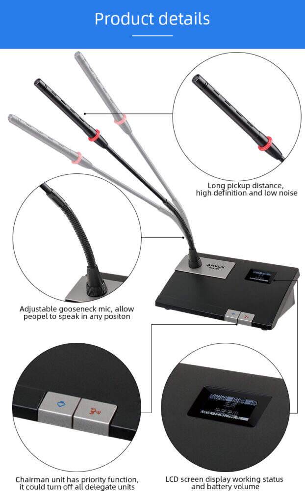 RC-4102C/D Digital Wireless Discussing Conference Microphone details