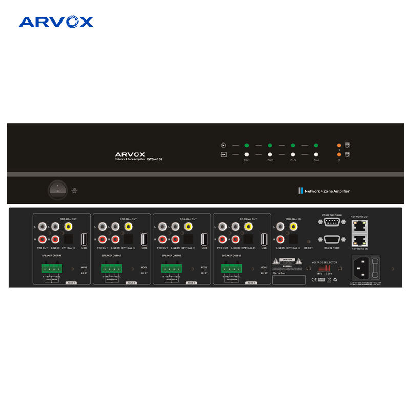 RWS-4100 4-CH WiFi APP streaming mixer amplifier 4*100W