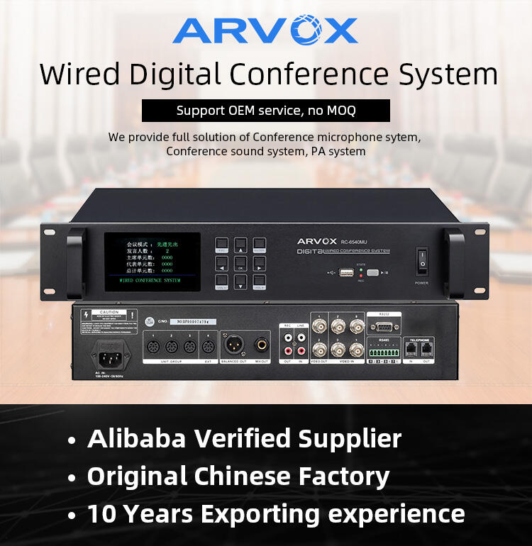 RC-6540MU Digital Wired Video-Tracking Conference System Controller details