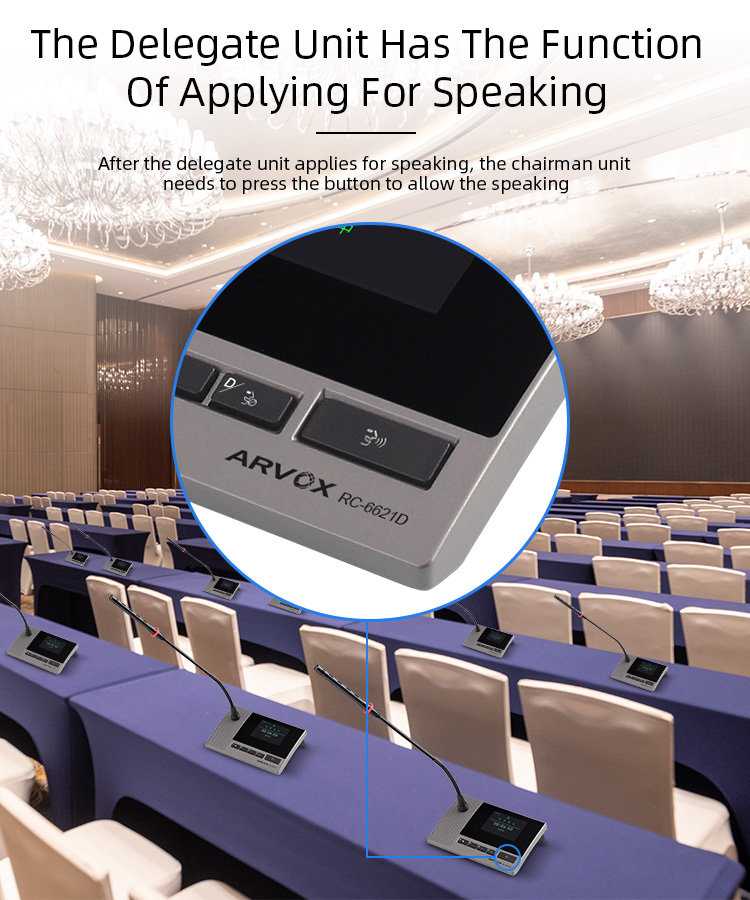 RC-6621C/D Digital Conference System Microphone supplier