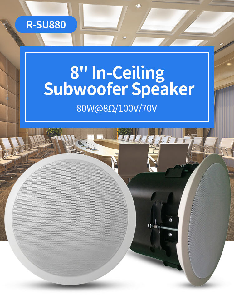 8 inch smart speakers subwoofer hanging ceiling speaker high quality ceiling speaker home theater sound system speaker supplier