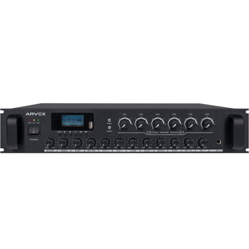 RS-6S120 6-Zone MP3 Mixer Amplifier (MP3 Player, FM Tuner, Bluetooth, VC for each zone)