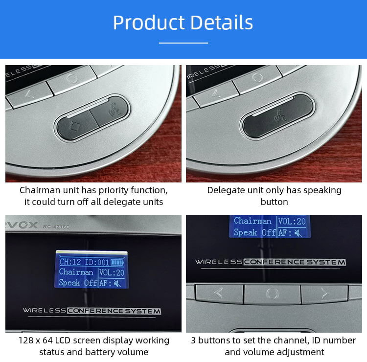 RC-4216C/D Digital Wireless Discussing Conference Microphone factory