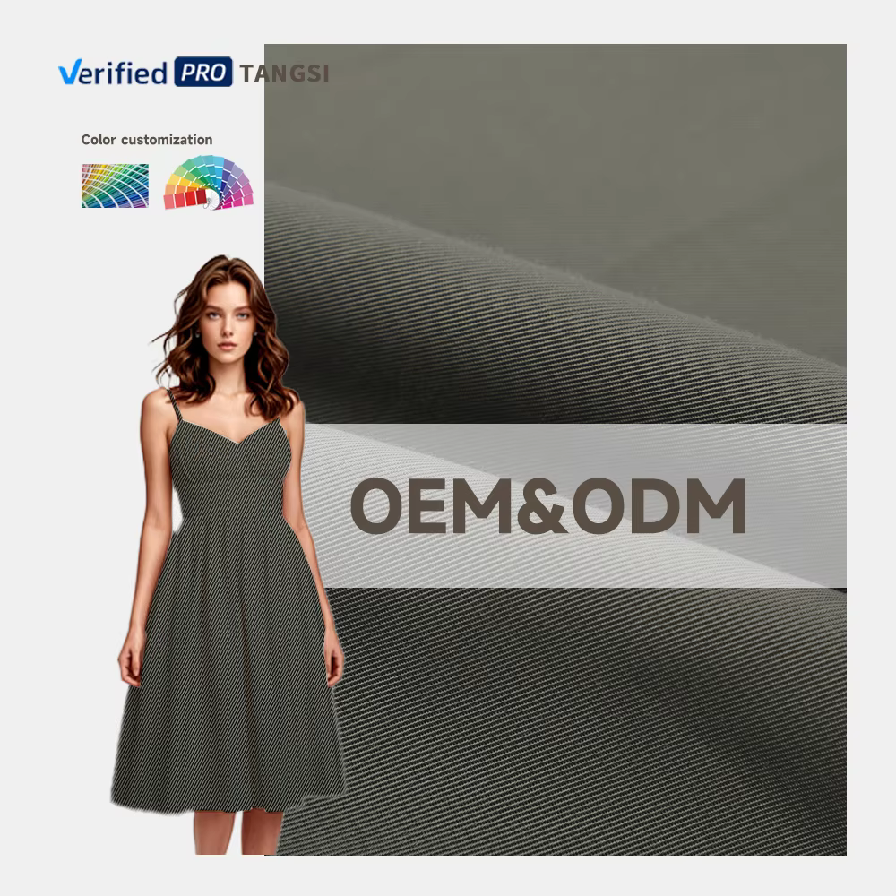 2025 New High Quality Organic Cotton-Polyester Printed Woven Fabric for Women's Dresses Plain Style supplier