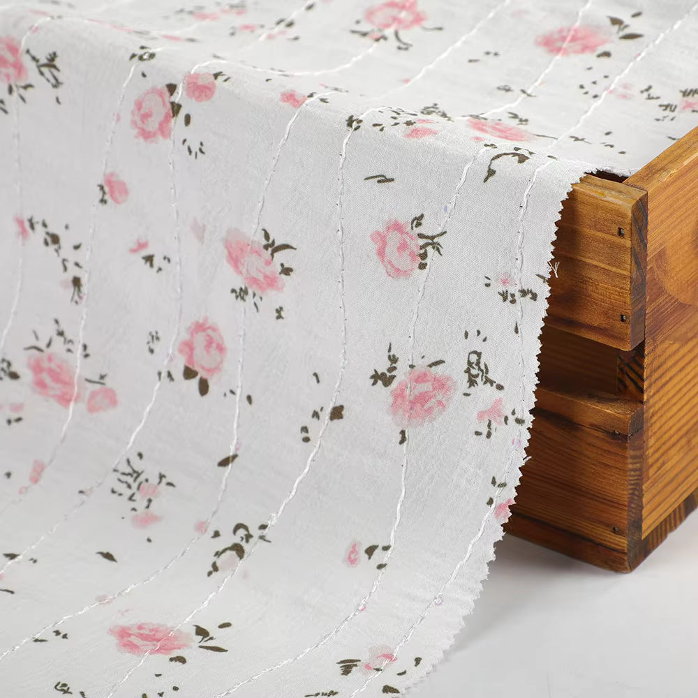 Factory Direct Sales Custom Designed Digital Printed Garments Print Fabric 100%polyester for Womens Clothing factory