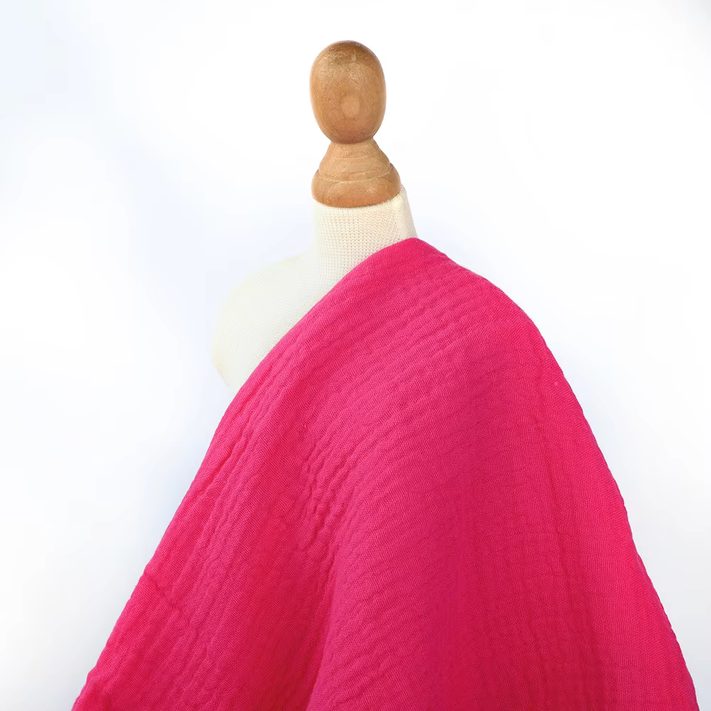 High Quality Wholesale Factory Woven Fabric Solid Color Crinkle Fabric Pure Cotton for Girls Women's Clothing Dress Shirt manufacture