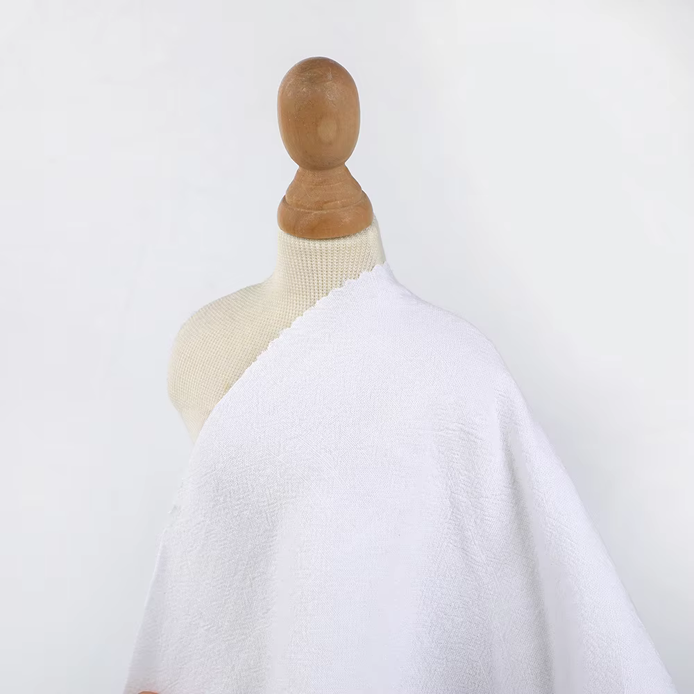 Linen Viscose Fabric Blend Crep Wash Healthy New Fashion High Quality Woven and Men Clothes Fabric Dyed Breathable for Clothing