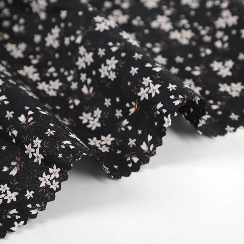 Wholesale 100% Cotton Spandex Woven Fabric Breathable and Light for Organic Garments Like Shirts Dresses Skirts manufacture