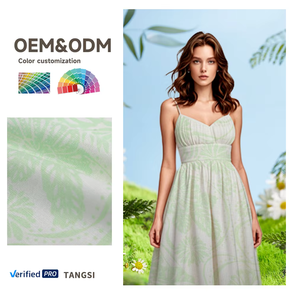 Factory Wholesale Custom Design Mediumweight Interweave 55%Linen 45%Viscose Print Fabric manufacture