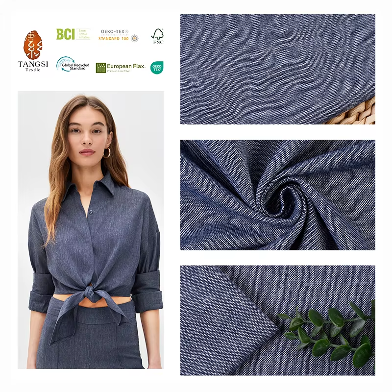 Travailler avec du tissu de viscose tissé pour des jupes et des blouses structurées