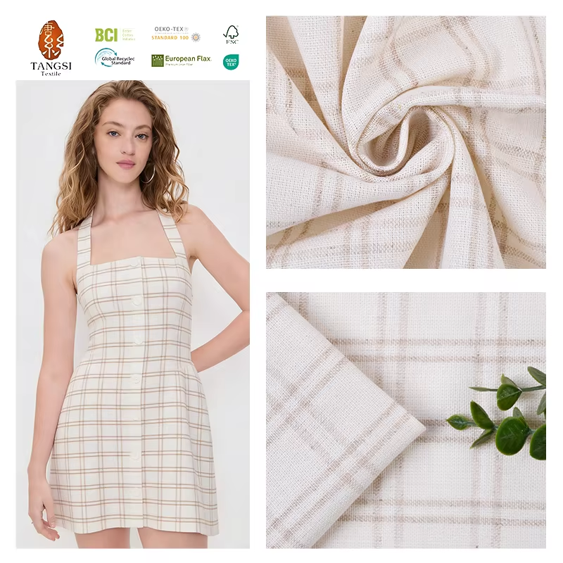 Durabilité alliée au style : tissu d'ameublement en mélange de polyester et de lin