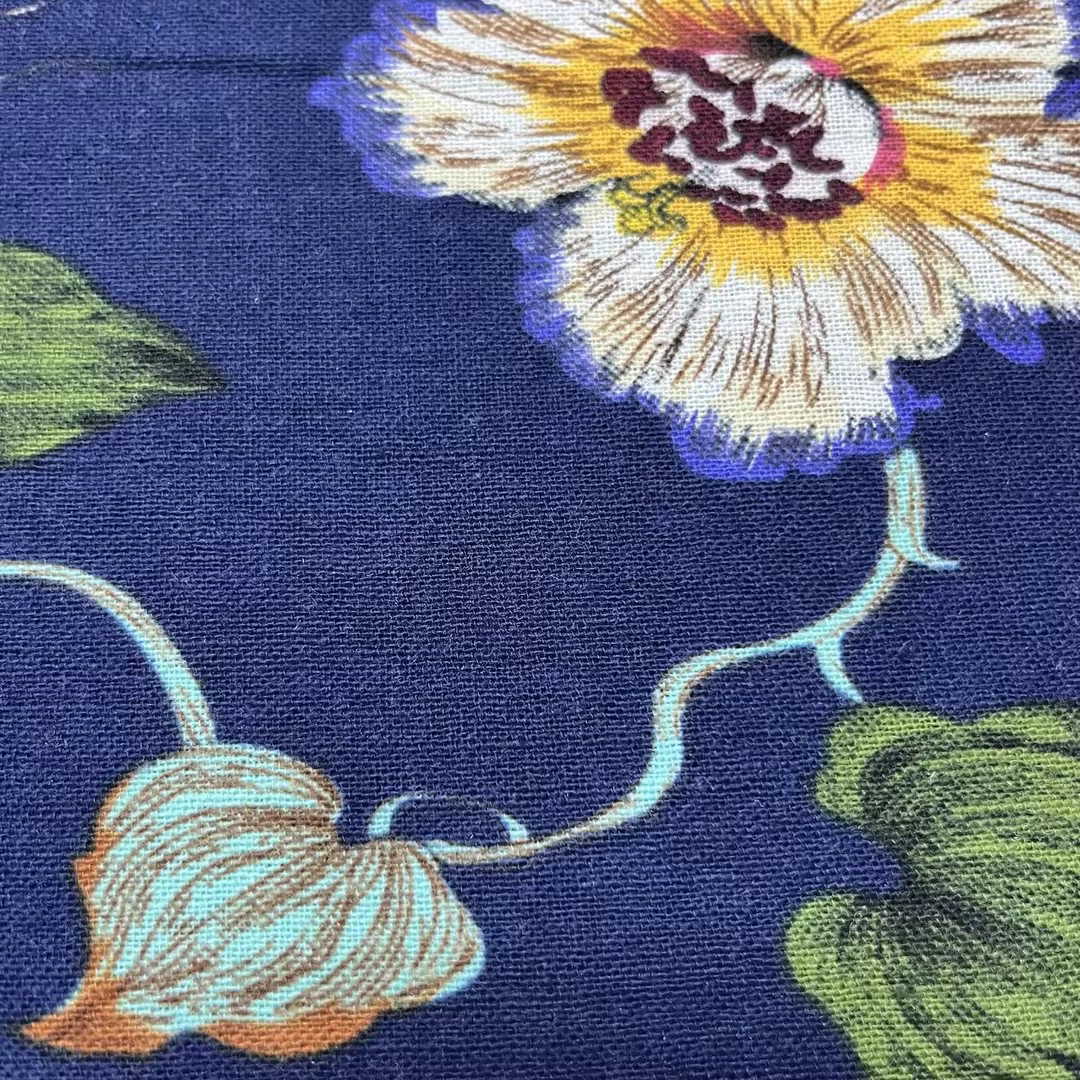 Chinese Factory Wholesale New Woven Digital Printed Fabric Floral Pattern Cotton Linen for Girls Women's Clothing Dress Shirt supplier
