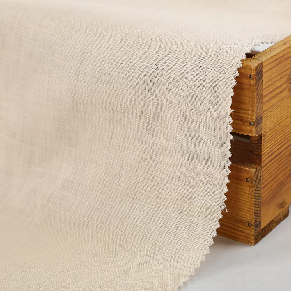 High Quality Custom Chinese Pure Linen Cloth Solid Color Plain Woven Durable Comfortable Eco-friendly Boys' Shirts Dresses linen fabric factory