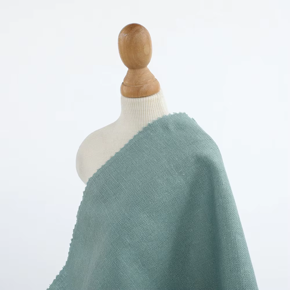Customized Design Beautiful Solid Color Fabric Organic & Stretch Woven Linen for Fashion Style Clothing for Dresses linen fabric factory