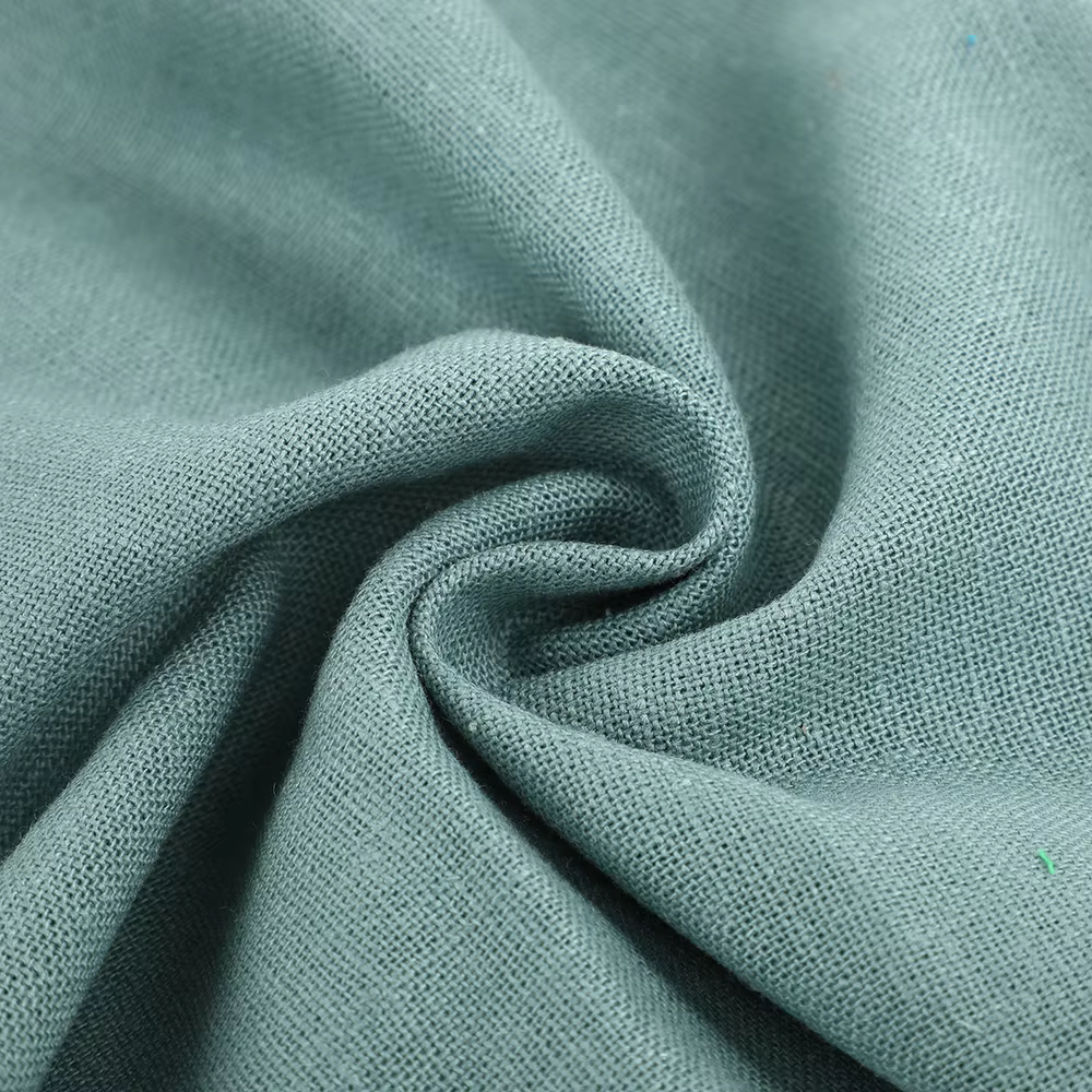 Customized Design Beautiful Solid Color Fabric Organic & Stretch Woven Linen for Fashion Style Clothing for Dresses linen fabric factory