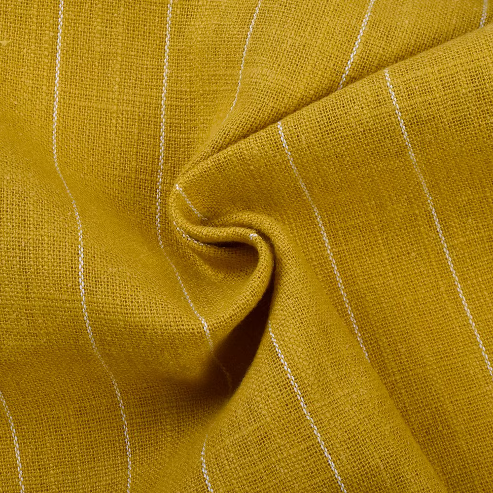 Linen Fabric Cotton Blended Yarn Dyed Soft Breathable Eco-friendly Skin-friendly Women and Men Clothes Dress Fabric for Clothing factory