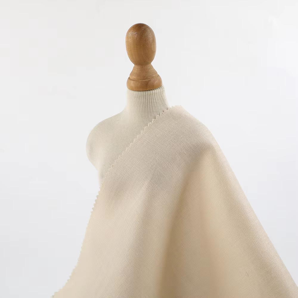 High Quality Custom Chinese Pure Linen Cloth Solid Color Plain Woven Durable Comfortable Eco-friendly Boys' Shirts Dresses linen fabric manufacture