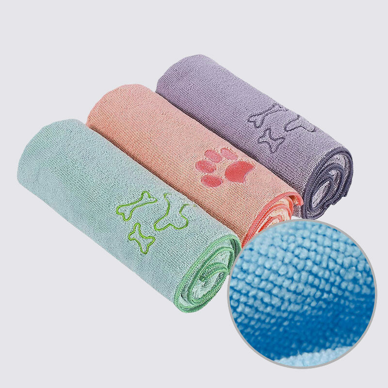 Super Soft Absorbent Microfiber Dog Drying Towel Pet Grooming Bath Towels