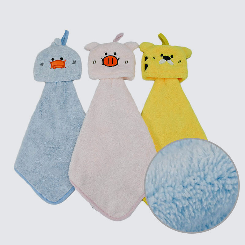 Absorbent Cute Cartoon Microfiber Hand Towels For Kids