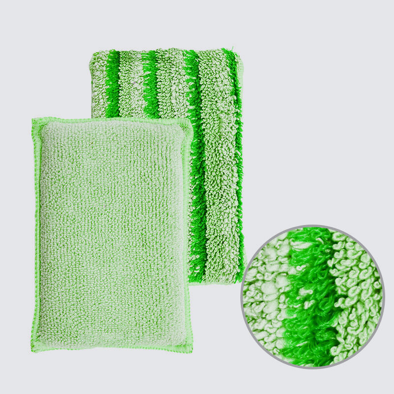 Heavy Duty Household Cleaning Sponges Non-Scratch Dish Scrubber Microfiber Sponges for Dishes Kitchen Sponges