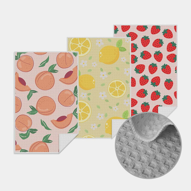 Trykt vaffelkjøkkenhåndkle