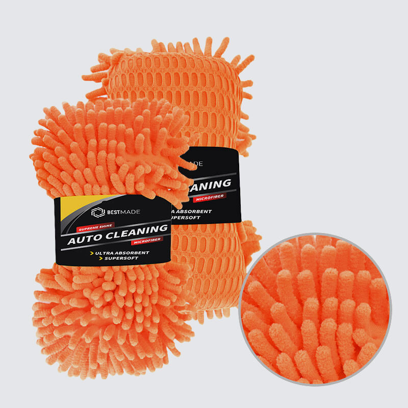 Supply Super Soft Long Pile Microfiber Chenille Car Wash Sponge