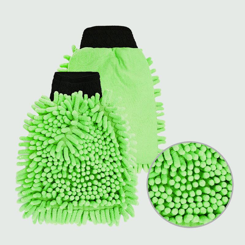 High Quality Microfiber Waterproof Car Washing Mitt Microfiber Car Wash Mitt Chenille Glove