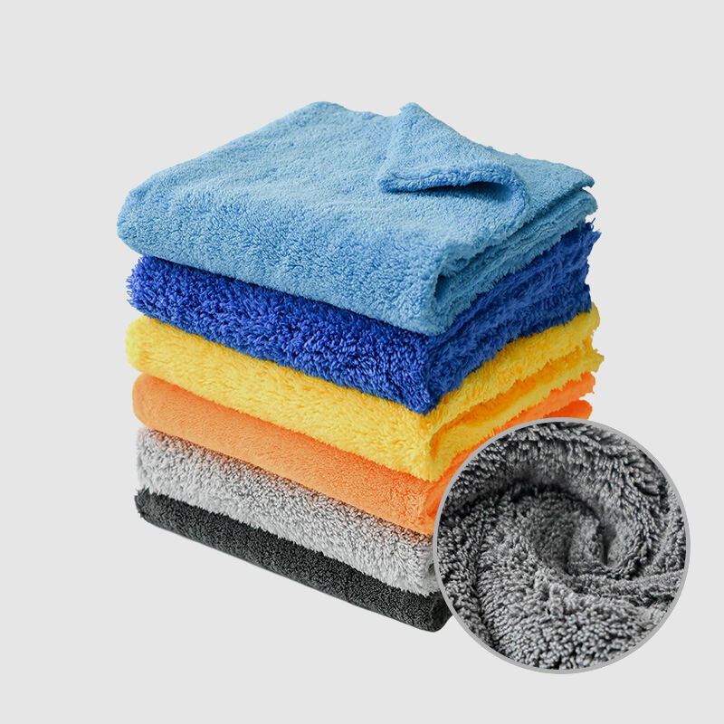 Myk ultralydskåret korallfleece bil-tørkehåndkle