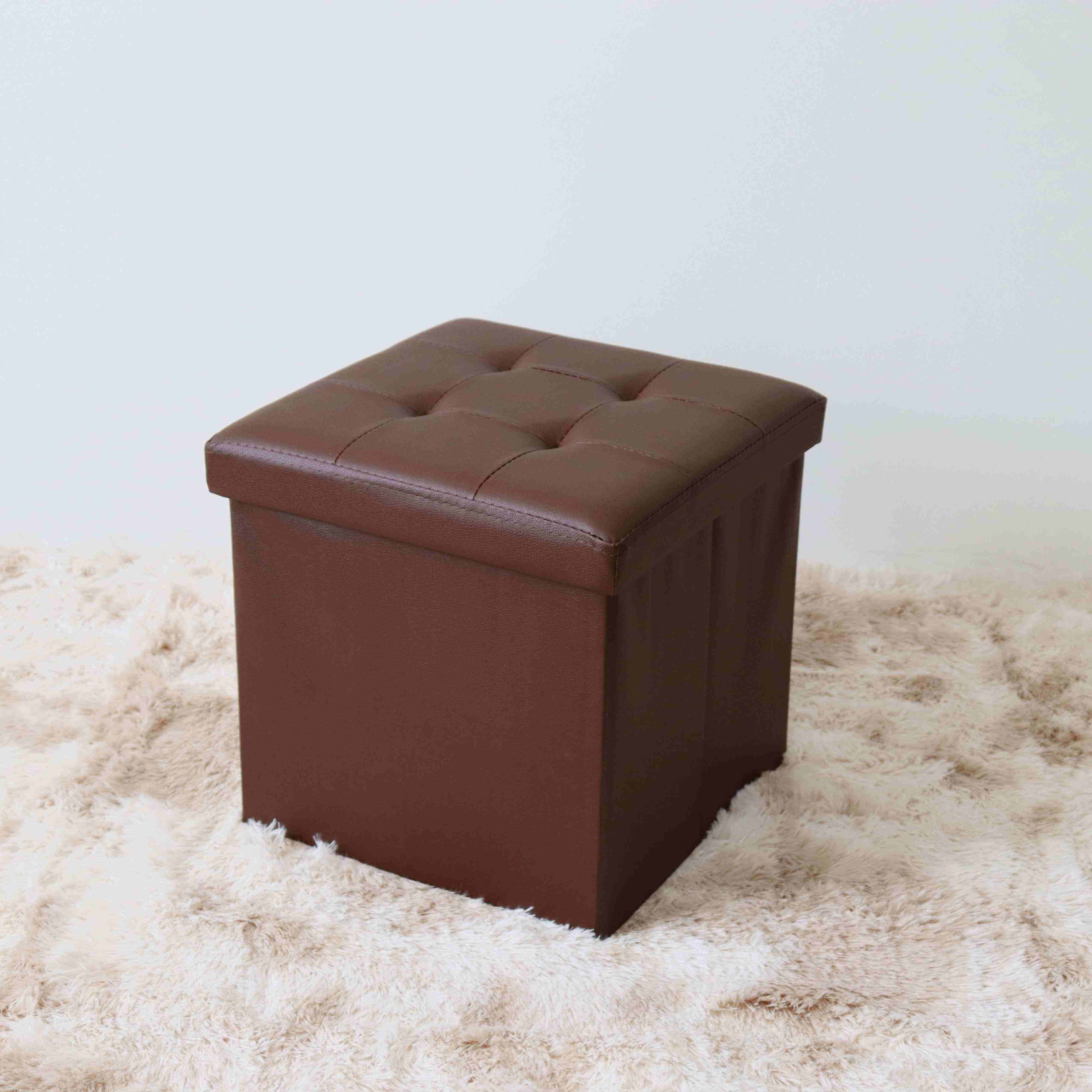 Modern Factory Wholesale Customized Foldable Durable Saving Space PVC Leather ttoman Stool Living Room Sofa Furniture
