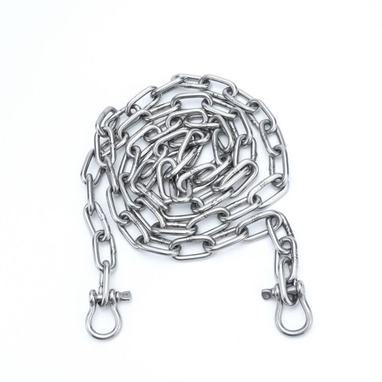 Factory Din766 Stainless Steel Anchor Chain 8mm Marine Link 316 Iron Anchor Chain Iron Stainless Steel Chain Split