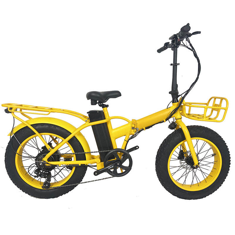 750W 48V 18Ah Lithium 7 Speed Folding Fat tire E-bike Electric Bicyle TDN01Z-FAT