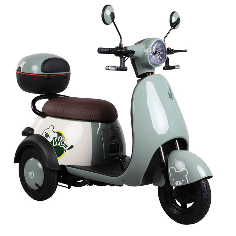 500W 48V/60V 20Ah 29 KM/H Elektrisk Trikkeskuter 3 Hjul Motorcykel for Voksne MENGLU